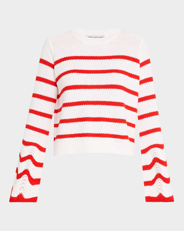Striped Crewneck Cotton Sweat